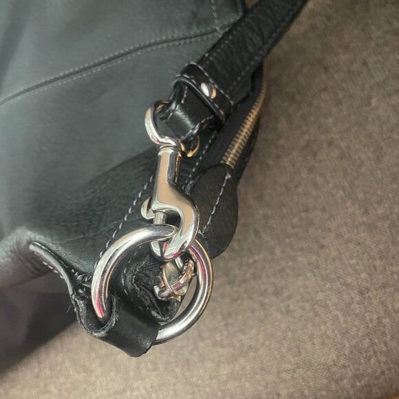 Coach Penelope Black Pebbled Leather Shoulder Bag F19045 - Picture 12 of 13